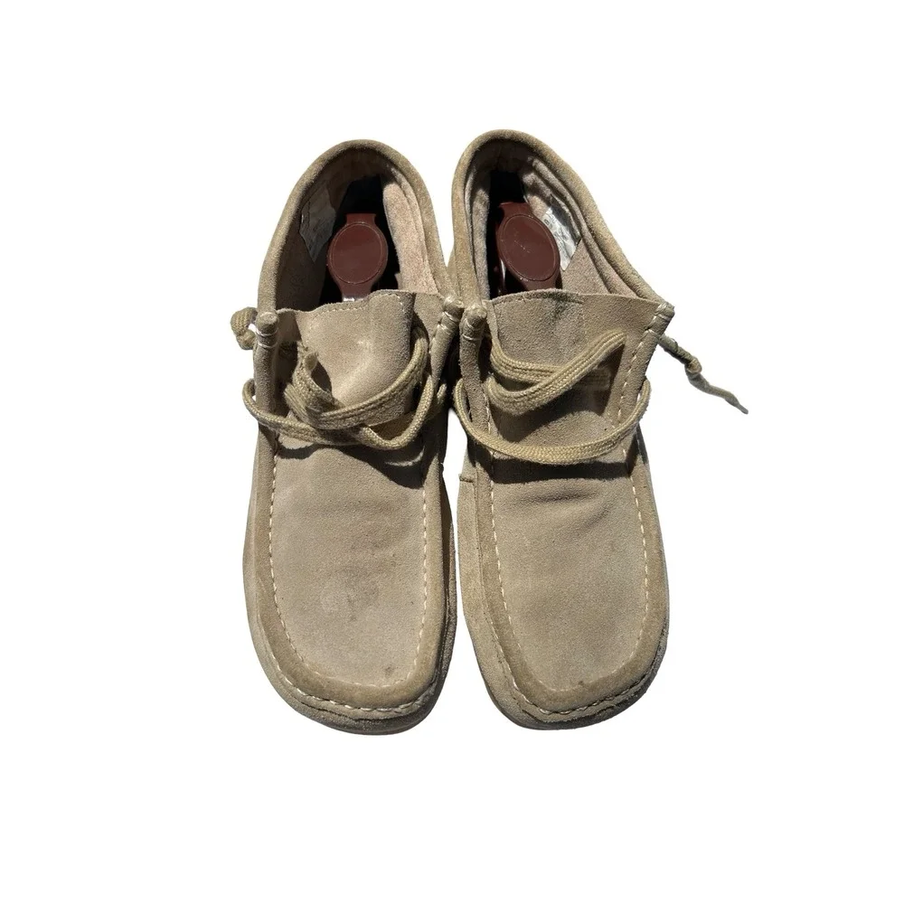 Clarks Stinson Hi Mens 8.5 Sand Suede Wallabee Style Chukka Boots 261587487075